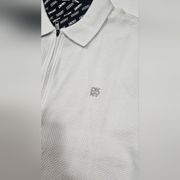 DKNY Men's White Polo Shirt M - Picture 2 of 6